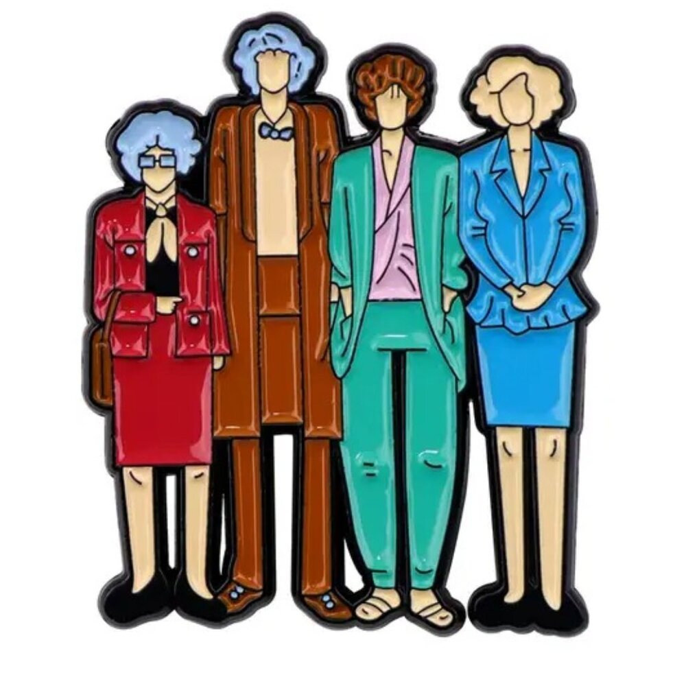 Golden Girls Inspired Standing Side by Side Enamel Pin Brooch Fun Friend NEW - Picture 5 of 5